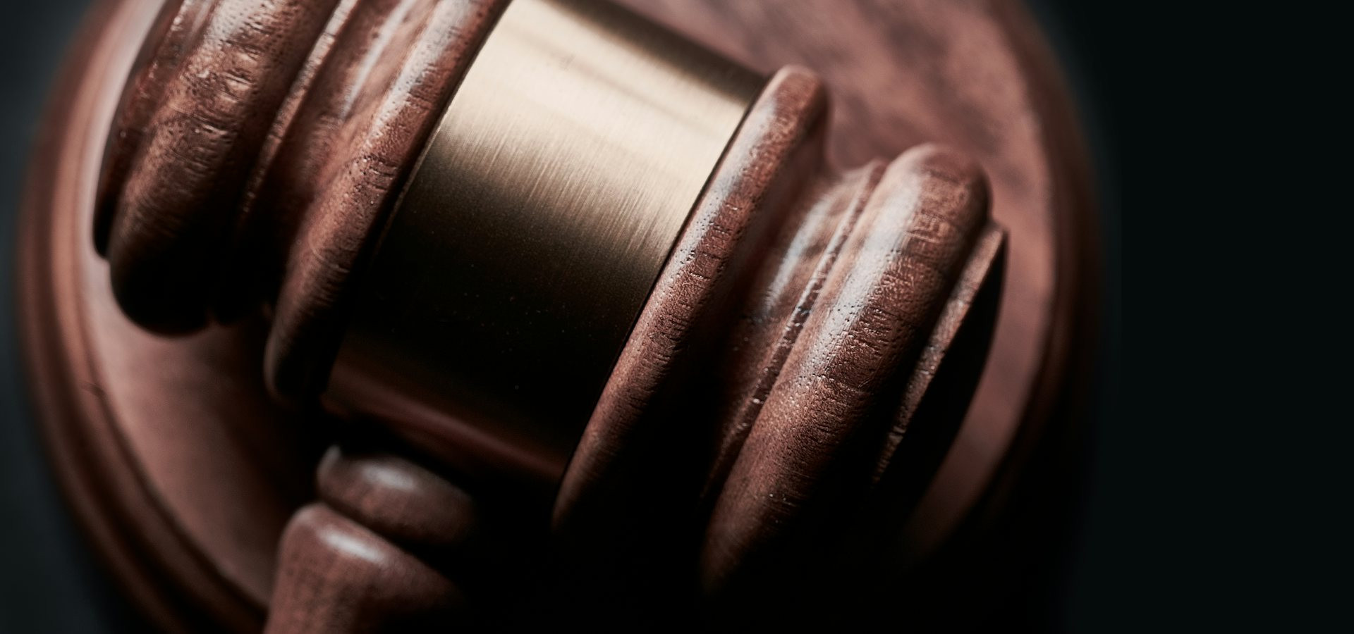 Close-up of a judge's gavel